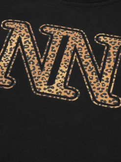 T-shirt met panterprint logo