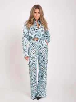 Wijde broek met print