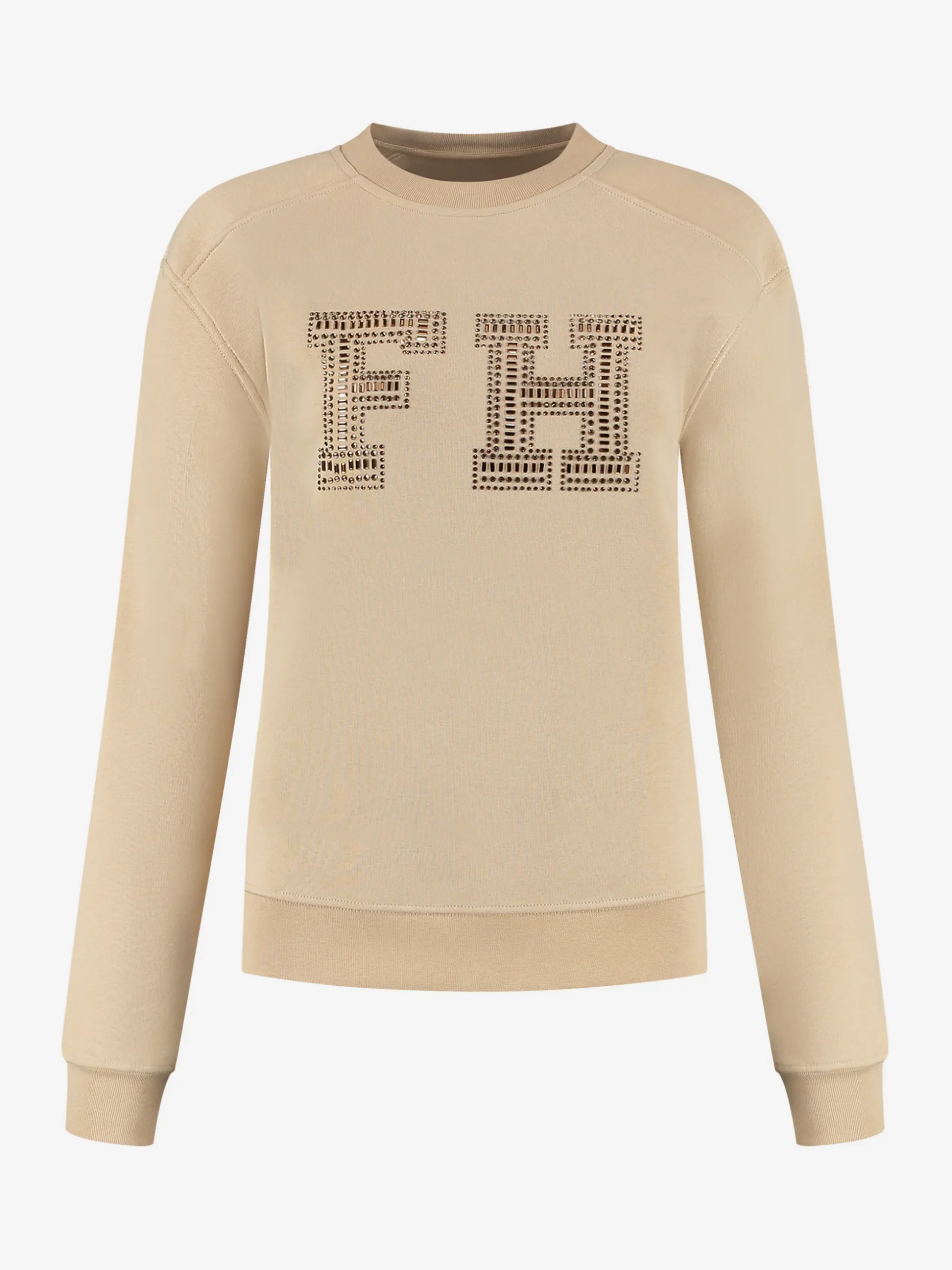 Wijdvallende sweater met FH logo van studs