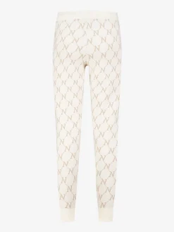 Zachte broek met logo patroon