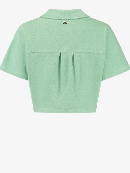 Zachte top met knoop detail