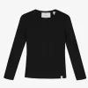 Zwarte top met lange mouwen